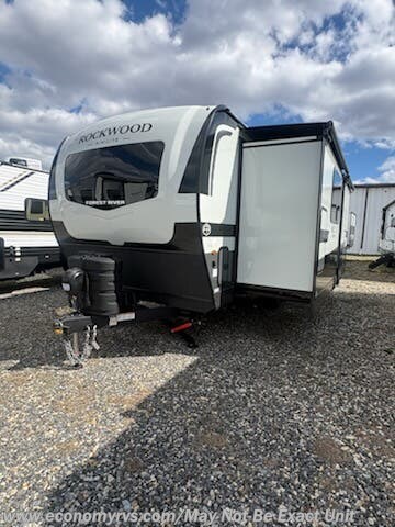 2026 Forest River Rockwood Mini Lite 2523MBR - New Travel Trailer For Sale by Economy RVS, LLC in Mechanicsville, Maryland features Slam Latch Baggage Doors, Skylight, Solar Panel, Black Tank Flush, Power Awning