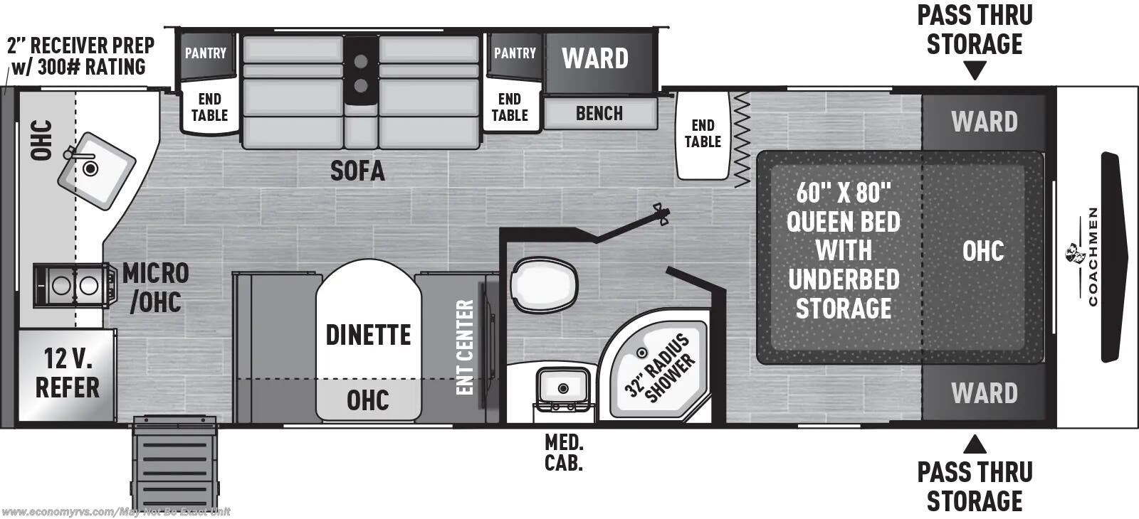 Floorplan of 2026 Coachmen Freedom Express Select 247SE