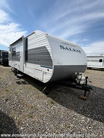 2026 Forest River Salem FSX 266BHLE - New Travel Trailer For Sale by Economy RVS, LLC in Mechanicsville, Maryland features Stove Top Burner, Spare Tire Kit, Refrigerator (12V), Dinette, Furnace