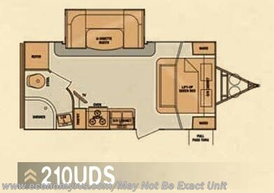 Floorplan of 2014 Cruiser RV Fun Finder 210UDS