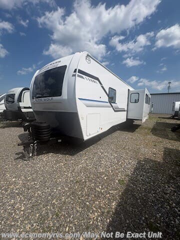 2026 Forest River Cherokee Alpha Wolf 29DCB - New Travel Trailer For Sale by Economy RVS, LLC in Mechanicsville, Maryland features Power Awning, Fireplace, Glass Shower Door, Microwave, Booth Dinette