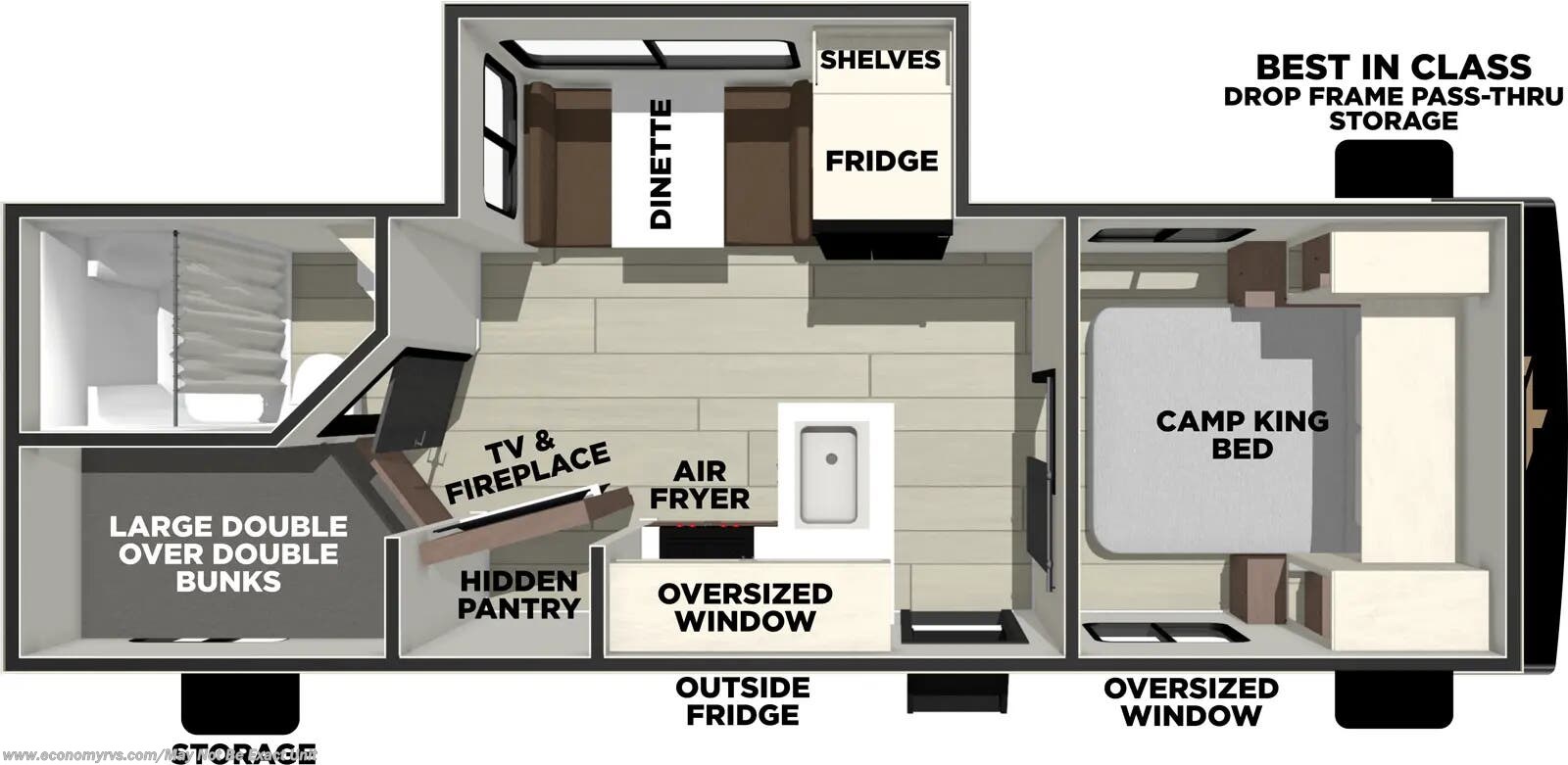 Floorplan of 2026 Prime Time Avenger 23BHS
