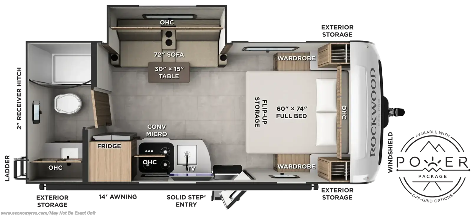 Floorplan of 2027 Forest River Rockwood Geo Pro G20SFB