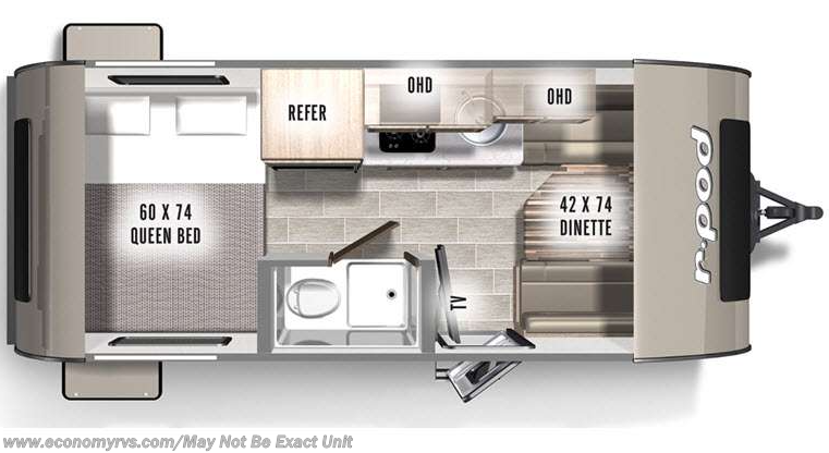 Floorplan of 2023 Forest River R-Pod RP-171