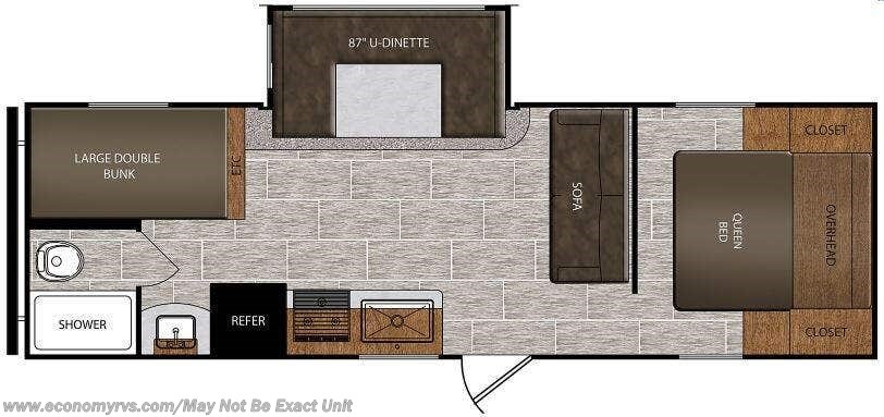 Floorplan of 2021 Prime Time Avenger 26BBS