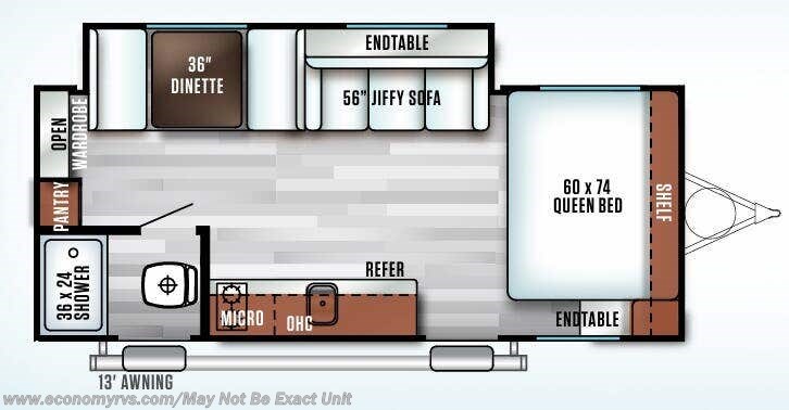 Floorplan of 2018 Forest River Salem FSX 190SS