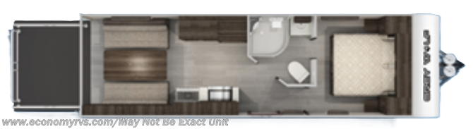 Floorplan of 2020 Forest River Cherokee Grey Wolf 22RR
