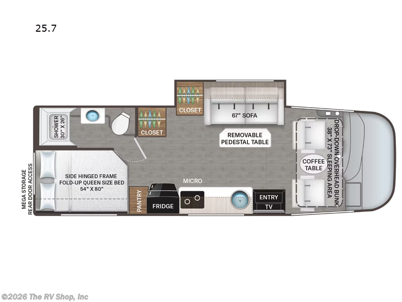 2023 Thor Motor Coach Vegas 25.7 - New Class A For Sale by The RV Shop, Inc in Baton Rouge, Louisiana features Slideout