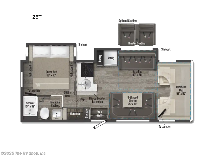 2025 Winnebago Minnie Winnie 26T - Used Class C For Sale by The RV Shop, Inc in Baton Rouge, Louisiana features Slideout