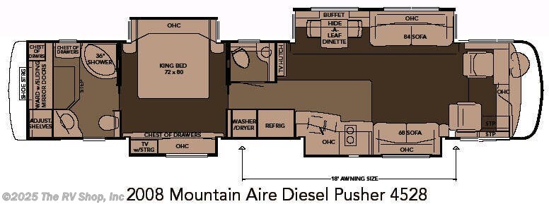 2008 Newmar Mountain Aire Diesel MADP 4528 - Used Class A For Sale by The RV Shop, Inc in Baton Rouge, Louisiana features Slideout
