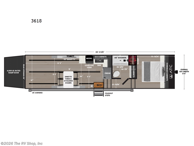 2026 ATC Pla 750 3618 - New Toy Hauler For Sale by The RV Shop, Inc in Baton Rouge, Louisiana