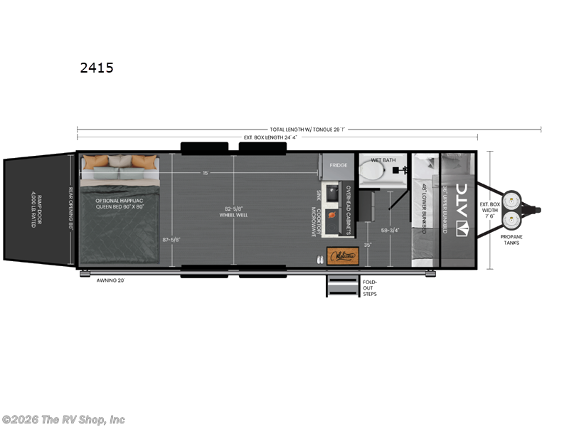 2026 ATC Pla 450 2415 - New Toy Hauler For Sale by The RV Shop, Inc in Baton Rouge, Louisiana