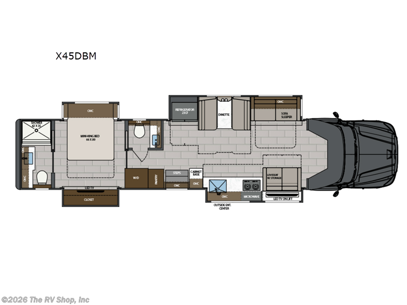 2026 Renegade RV XL Renegade  X45DBM - New Super C For Sale by The RV Shop, Inc in Baton Rouge, Louisiana features Slideout