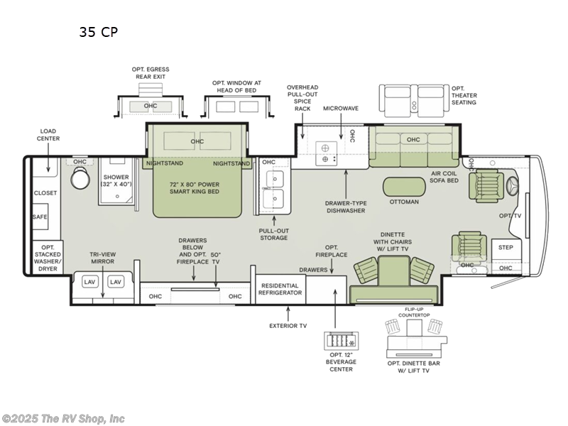 2025 Tiffin Allegro Bus 35 CP - Used Class A For Sale by The RV Shop, Inc in Baton Rouge, Louisiana features Slideout