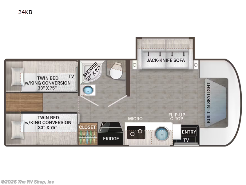 2026 Thor Motor Coach Gemini AWD 24KB - New Class B+ For Sale by The RV Shop, Inc in Baton Rouge, Louisiana features Slideout