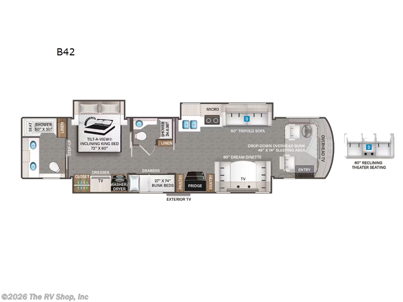 2023 Thor Motor Coach Venetian B42 - Used Class A For Sale by The RV Shop, Inc in Baton Rouge, Louisiana features Slideout
