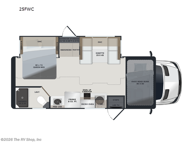 2027 Renegade Villagio 25FWC - New Class C For Sale by The RV Shop, Inc in Baton Rouge, Louisiana features Slideout