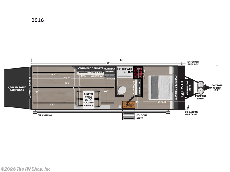 2026 ATC Pla 550 2816 - New Toy Hauler For Sale by The RV Shop, Inc in Baton Rouge, Louisiana