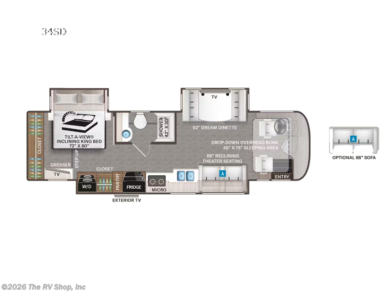 2024 Thor Motor Coach Riviera 34SD - Used Class A For Sale by The RV Shop, Inc in Baton Rouge, Louisiana features Slideout