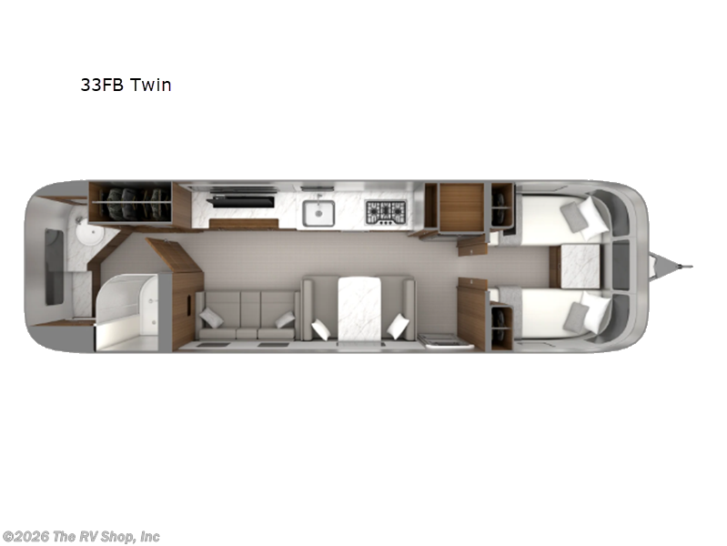 2027 Airstream Classic 33FB Twin - New Travel Trailer For Sale by The RV Shop, Inc in Baton Rouge, Louisiana