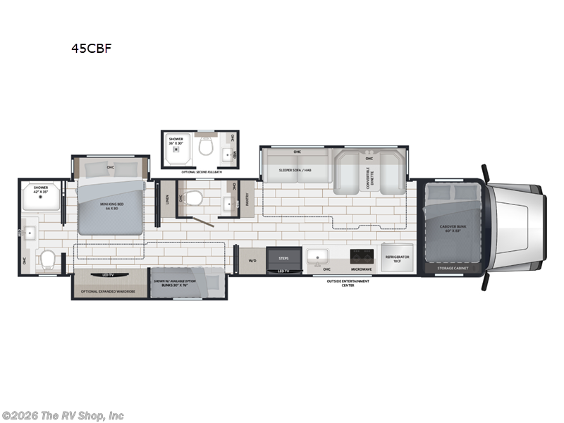 2027 Renegade RV Classic Renegade  45CBF - New Super C For Sale by The RV Shop, Inc in Baton Rouge, Louisiana features Slideout