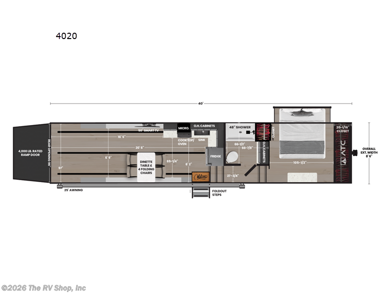 2027 ATC Pla 750 4020 - New Toy Hauler For Sale by The RV Shop, Inc in Baton Rouge, Louisiana features Slideout