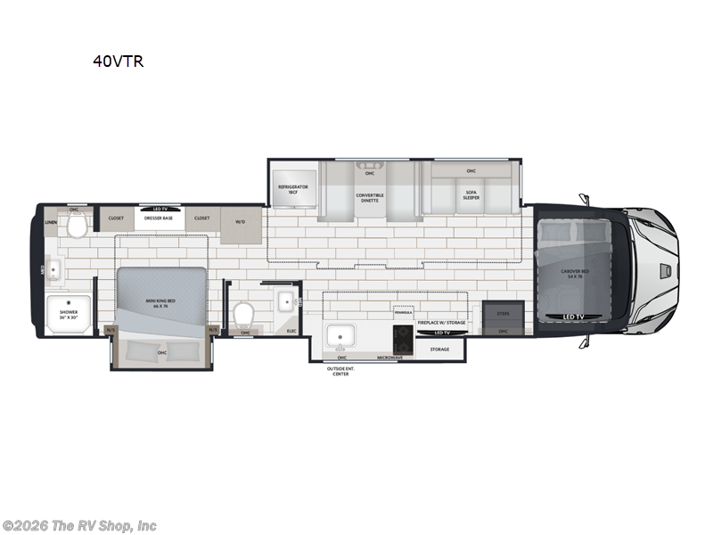 2027 Renegade RV Verona 40VTR - New Super C For Sale by The RV Shop, Inc in Baton Rouge, Louisiana features Slideout