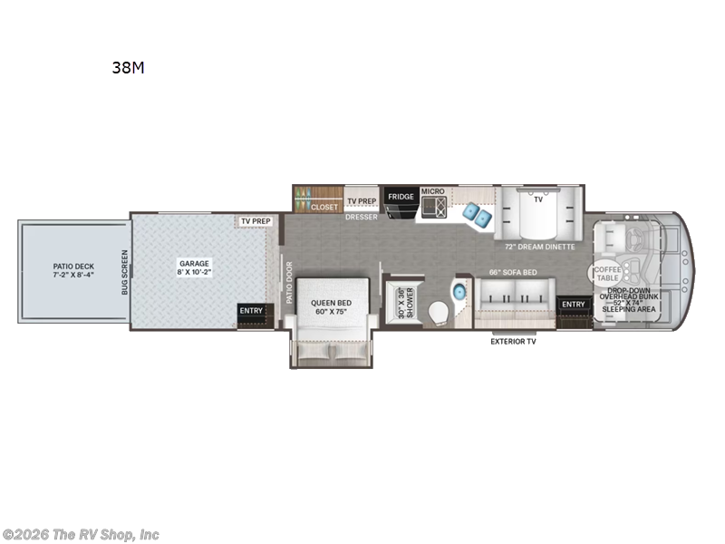 2027 Thor Motor Coach Outlaw 38M - New Toy Hauler For Sale by The RV Shop, Inc in Baton Rouge, Louisiana features Slideout