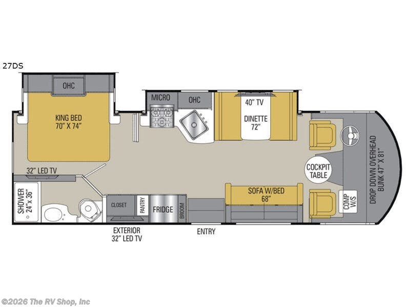 2018 Coachmen Pursuit Precision 27DS - Used Class A For Sale by The RV Shop, Inc in Baton Rouge, Louisiana features Slideout