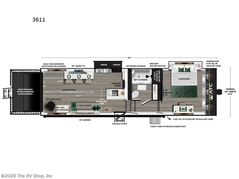 2027 ATC Pla 650 3611 - New Toy Hauler For Sale by The RV Shop, Inc in Baton Rouge, Louisiana features Slideout