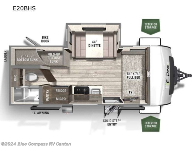 2022 Forest River Flagstaff E-Pro E20BHS - New Travel Trailer For Sale by ExploreUSA RV Supercenter - CANTON, TX in Wills Point, Texas features Slideout