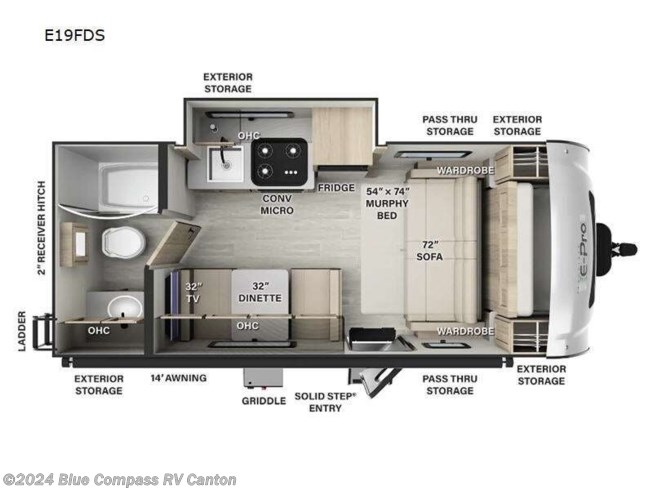 2024 Forest River Flagstaff E-Pro E19FDS - New Travel Trailer For Sale by Blue Compass RV Canton in Wills Point, Texas