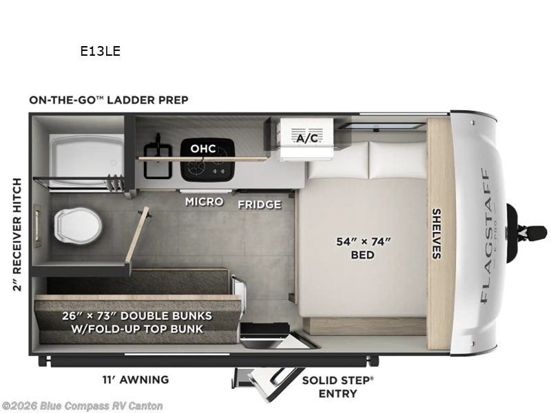 2026 Forest River Flagstaff E-Pro E13LE - New Travel Trailer For Sale by Blue Compass RV Canton in Wills Point, Texas