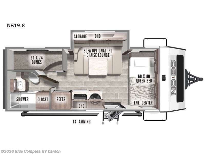 2021 Forest River No Boundaries NB19.8 - Used Travel Trailer For Sale by Blue Compass RV Canton in Wills Point, Texas features Slideout