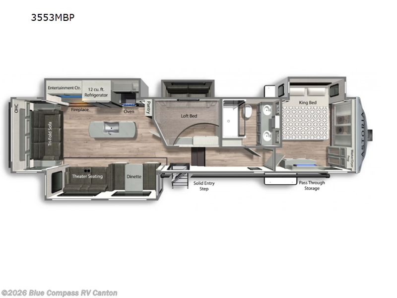 2022 Dutchmen Astoria 3553MBP - Used Fifth Wheel For Sale by Blue Compass RV Canton in Wills Point, Texas features Slideout