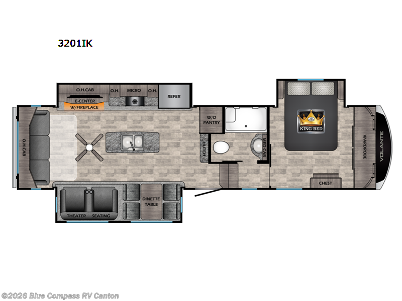 2021 CrossRoads Volante 3201IK - Used Fifth Wheel For Sale by Blue Compass RV Canton in Wills Point, Texas features Slideout