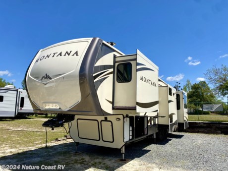 &lt;p&gt;Take a look at this &lt;strong&gt;luxury 2018 Keystone Montana 3660RL&lt;/strong&gt;.&amp;nbsp; With all the great features on this fifth wheel you will never want to return home.&amp;nbsp;&amp;nbsp;&lt;/p&gt;
&lt;p&gt;Enjoy the outdoors with the &lt;strong&gt;power awning&lt;/strong&gt;, &lt;strong&gt;outdoor tv &lt;/strong&gt;and &lt;strong&gt;kitchen&lt;/strong&gt;.&amp;nbsp; Nothing better than grilling up a meal, chatting with your family in the shade of the awning and watching the game on the TV.&amp;nbsp;&amp;nbsp;&lt;/p&gt;
&lt;p&gt;Inside, the rear living floorplan is spacious and has beautiful attention to detail.&amp;nbsp; There is a &lt;strong&gt;fireplace&lt;/strong&gt; and&lt;strong&gt; sound bar&lt;/strong&gt; in the living room to enjoy quiet evenings in.&amp;nbsp; The kitchen with the&lt;strong&gt; island&lt;/strong&gt; has plenty of counterspace for cooking and prepping a meal.&amp;nbsp; And wonderful storage for all your cooking supplies.&amp;nbsp;&amp;nbsp;&lt;/p&gt;
&lt;p&gt;There is a full bathroom and a master bedroom with&lt;strong&gt; washer/dryer&lt;/strong&gt; hookups.&amp;nbsp;&amp;nbsp;&lt;/p&gt;
&lt;p&gt;&lt;strong&gt;2 A/C&#39;s&lt;/strong&gt; and a &lt;strong&gt;50AMP&lt;/strong&gt; service keep this fifth wheel comfortable in the summer months.&amp;nbsp;&lt;/p&gt;
&lt;p&gt;And it&#39;s super easy to get ready to hook up and go to your next destination with the &lt;strong&gt;6 point auto&lt;/strong&gt; &lt;strong&gt;level system&lt;/strong&gt;.&amp;nbsp;&amp;nbsp;&lt;/p&gt;
&lt;p&gt;And remember, Keystone Montana&#39;s are 4 season capable - 0 degree tested and rated with tank heaters.&amp;nbsp; &amp;nbsp;&lt;/p&gt;