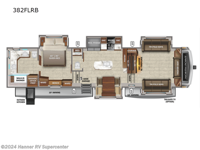 2023 Jayco North Point 382FLRB - New Fifth Wheel For Sale by Hanner RV Supercenter in Baird, Texas
