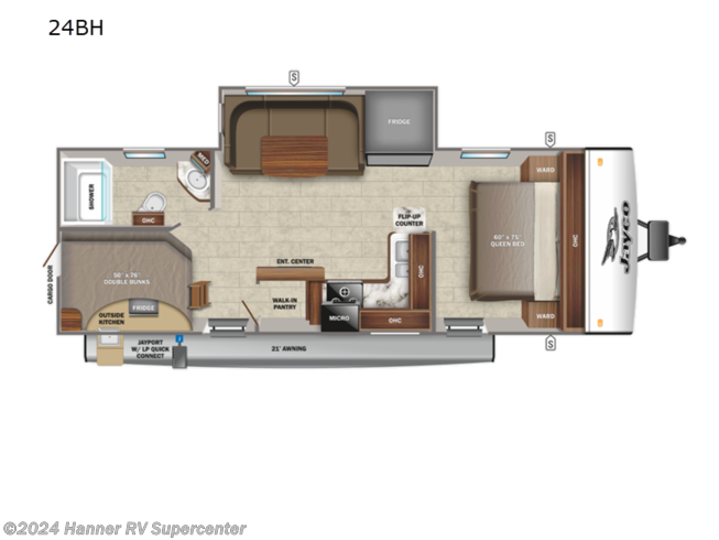 2023 Jayco Jay Feather 24BH - New Travel Trailer For Sale by Hanner RV Supercenter in Baird, Texas