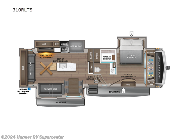 2023 Jayco North Point 310RLTS - New Fifth Wheel For Sale by Hanner RV Supercenter in Baird, Texas