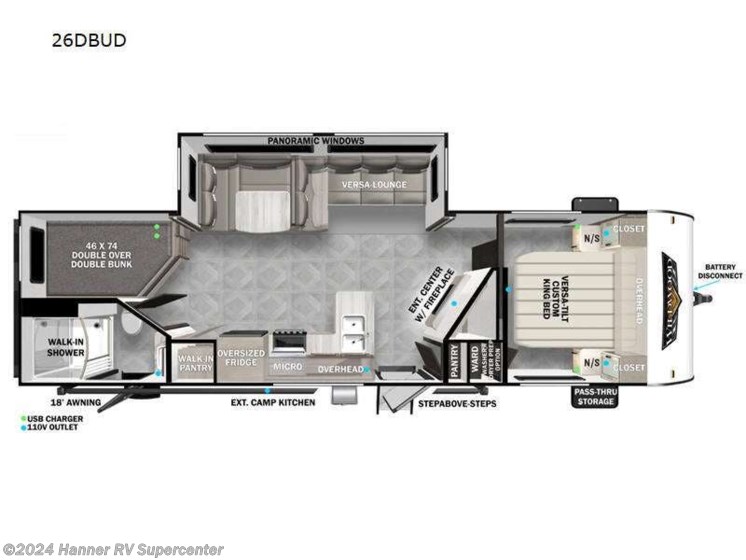 New 2025 Forest River Wildwood 26DBUD available in Baird, Texas