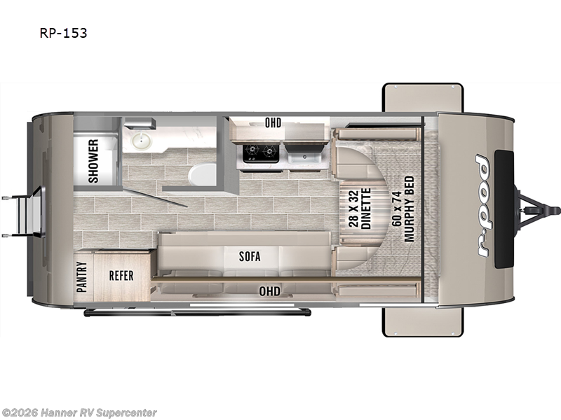 2022 Forest River R Pod RP-153 - Used Travel Trailer For Sale by Hanner RV Supercenter in Baird, Texas