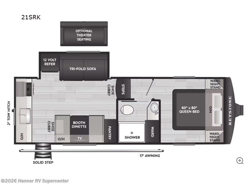 2026 Keystone Arcadia Select 21SRK - New Fifth Wheel For Sale by Hanner RV Supercenter in Baird, Texas features Slideout