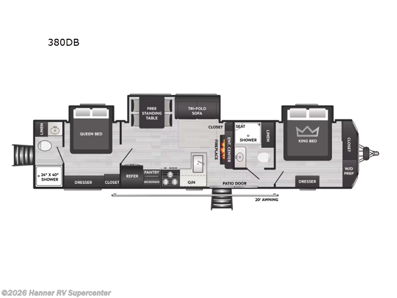 2026 Keystone Springdale Villa 380DB - New Destination Trailer For Sale by Hanner RV Supercenter in Baird, Texas features Slideout