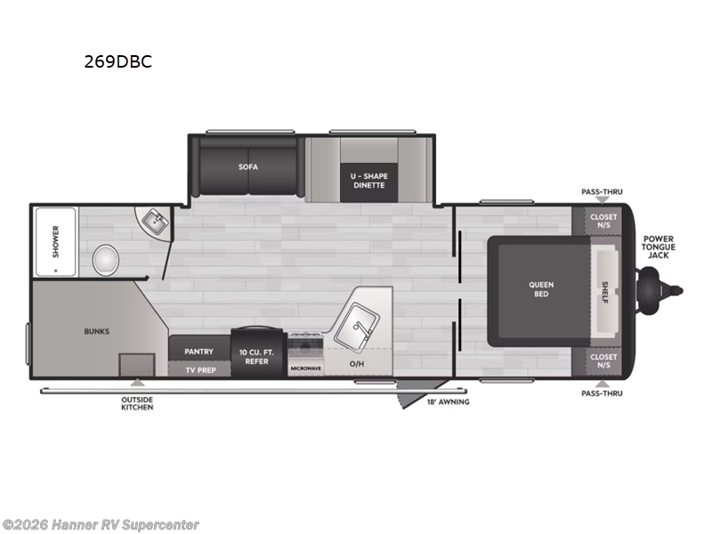 2026 Keystone Springdale Classic 269DBC - New Travel Trailer For Sale by Hanner RV Supercenter in Baird, Texas features Slideout