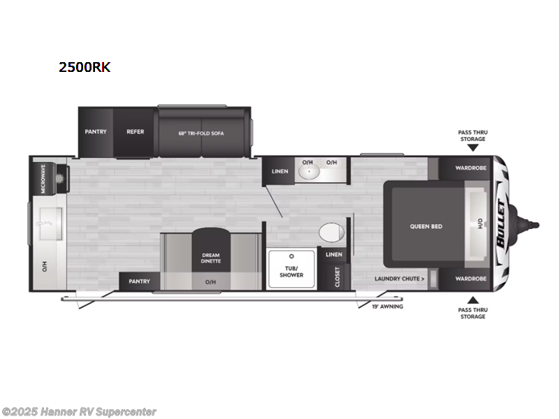 2022 Keystone Bullet Crossfire 2500RK - Used Travel Trailer For Sale by Hanner RV Supercenter in Baird, Texas features Slideout