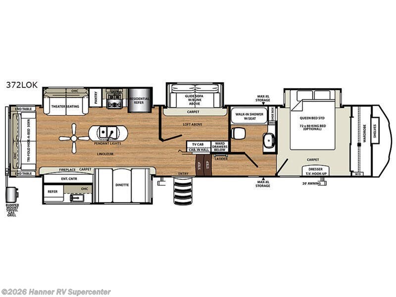 2019 Forest River Sierra 372LOK - Used Fifth Wheel For Sale by Hanner RV Supercenter in Baird, Texas features Slideout