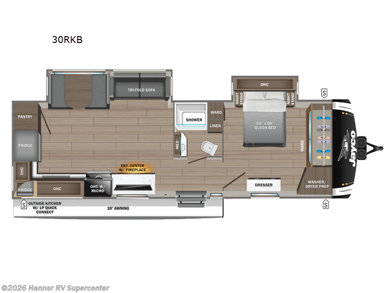 2026 Jayco Jay Feather 30RKB - New Travel Trailer For Sale by Hanner RV Supercenter in Baird, Texas features Slideout