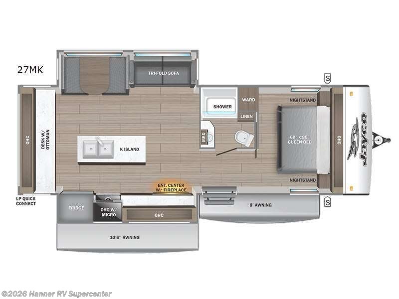 2026 Jayco Jay Feather 27MK - New Travel Trailer For Sale by Hanner RV Supercenter in Baird, Texas features Slideout
