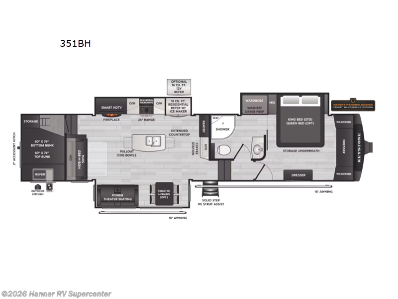 2026 Keystone Montana High Country 351BH - New Fifth Wheel For Sale by Hanner RV Supercenter in Baird, Texas features Slideout